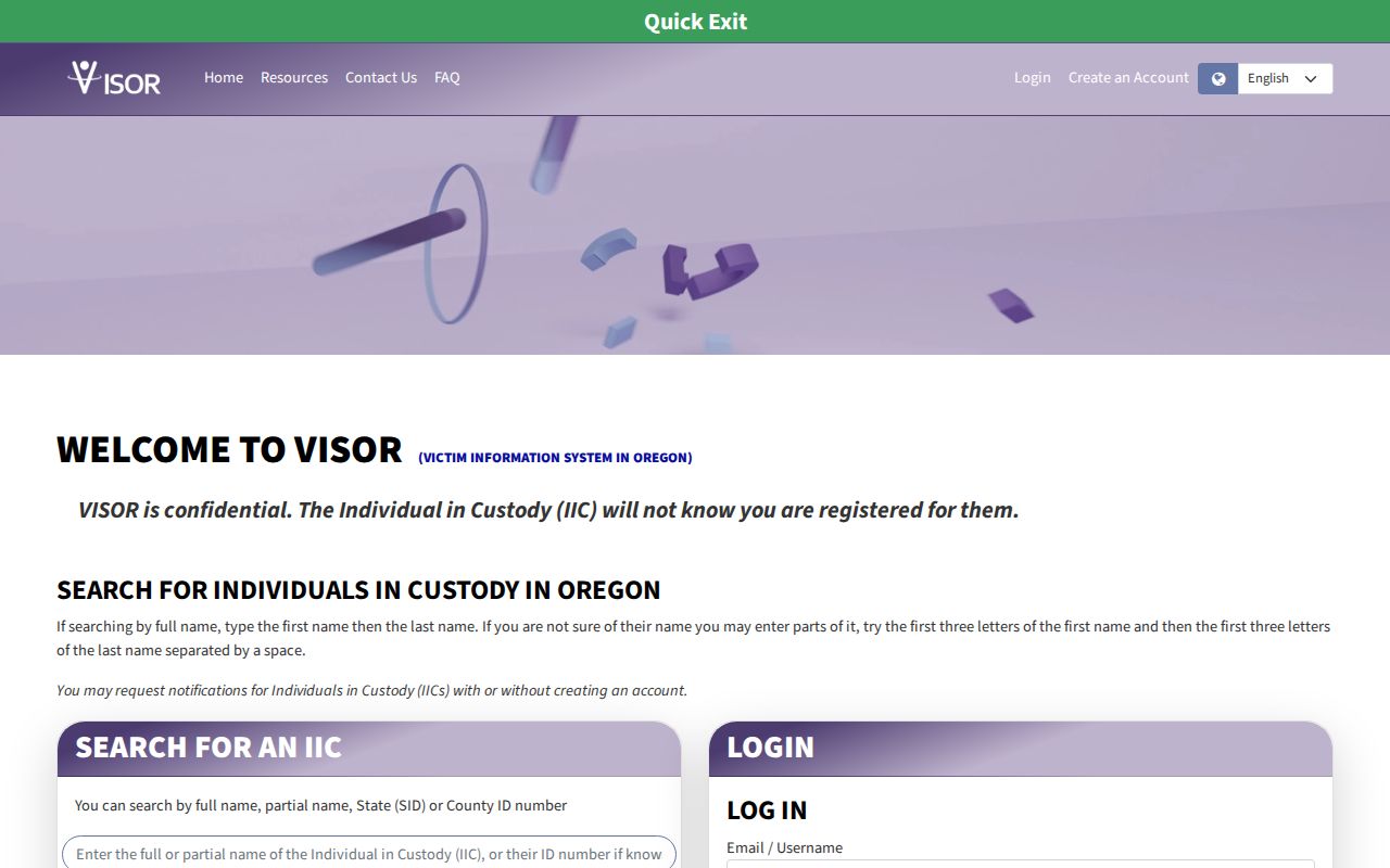 Clatsop County release search and alerts in Oregon VISOR